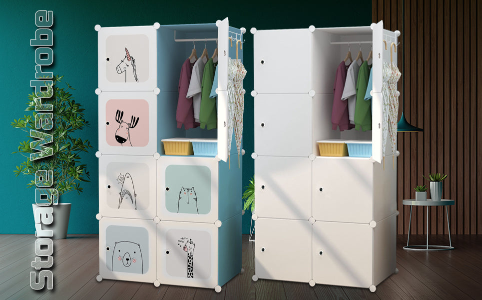 CoolLeaf SB-G4 Wardrobe Organizer for Clothes with Metal Frame