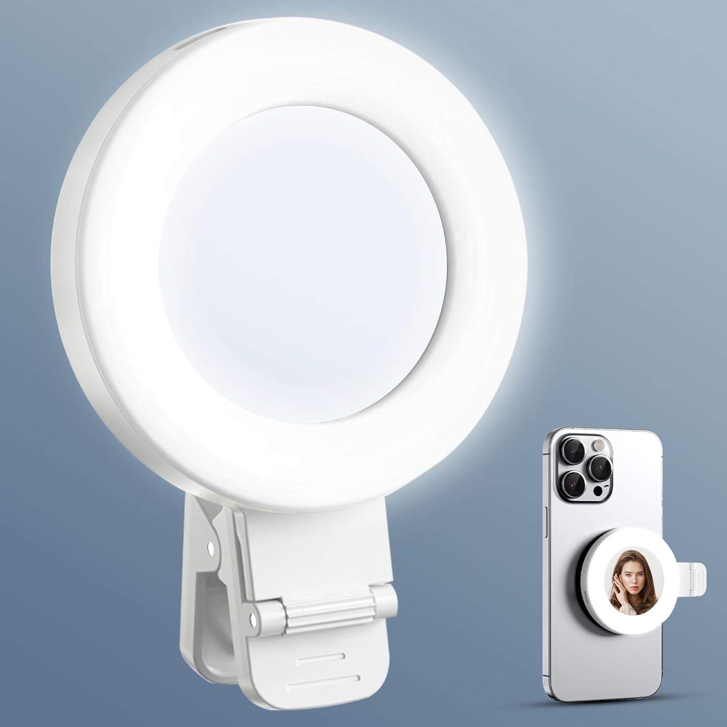 WeCool LED Video Light Camera Light for Zoom Meeting Photography Lighting  with Clip Dimmable and Rechargeable for Camera Selfie Stick Tripod Laptop 