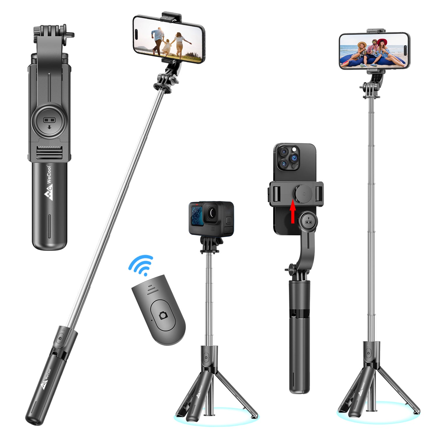 WeCool S1 Multi functional Selfie Stick with Detachable Wireless Remot
