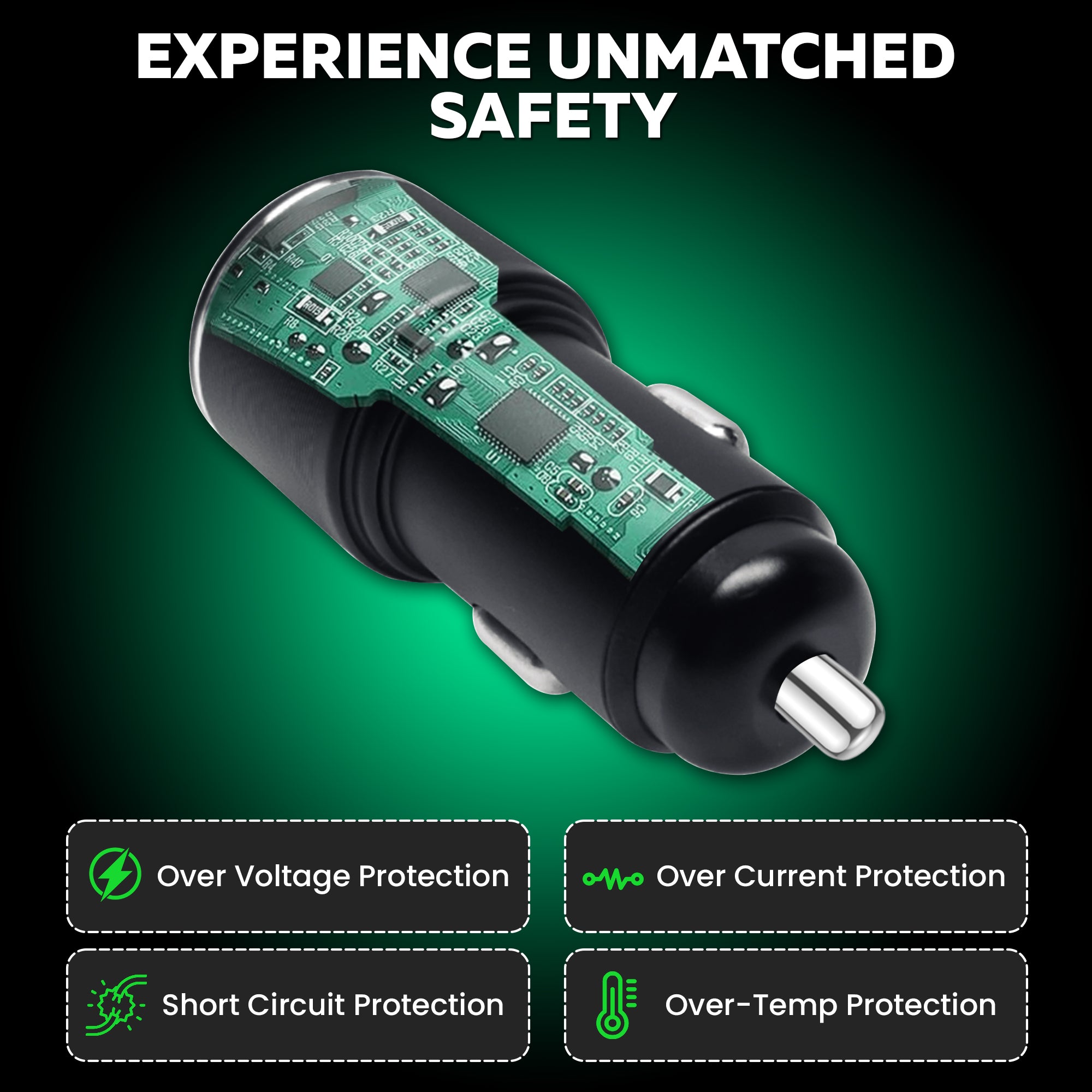 WeCool Smart CH3 68W Metalic Car Charger Fast Charging with Dual Outpu
