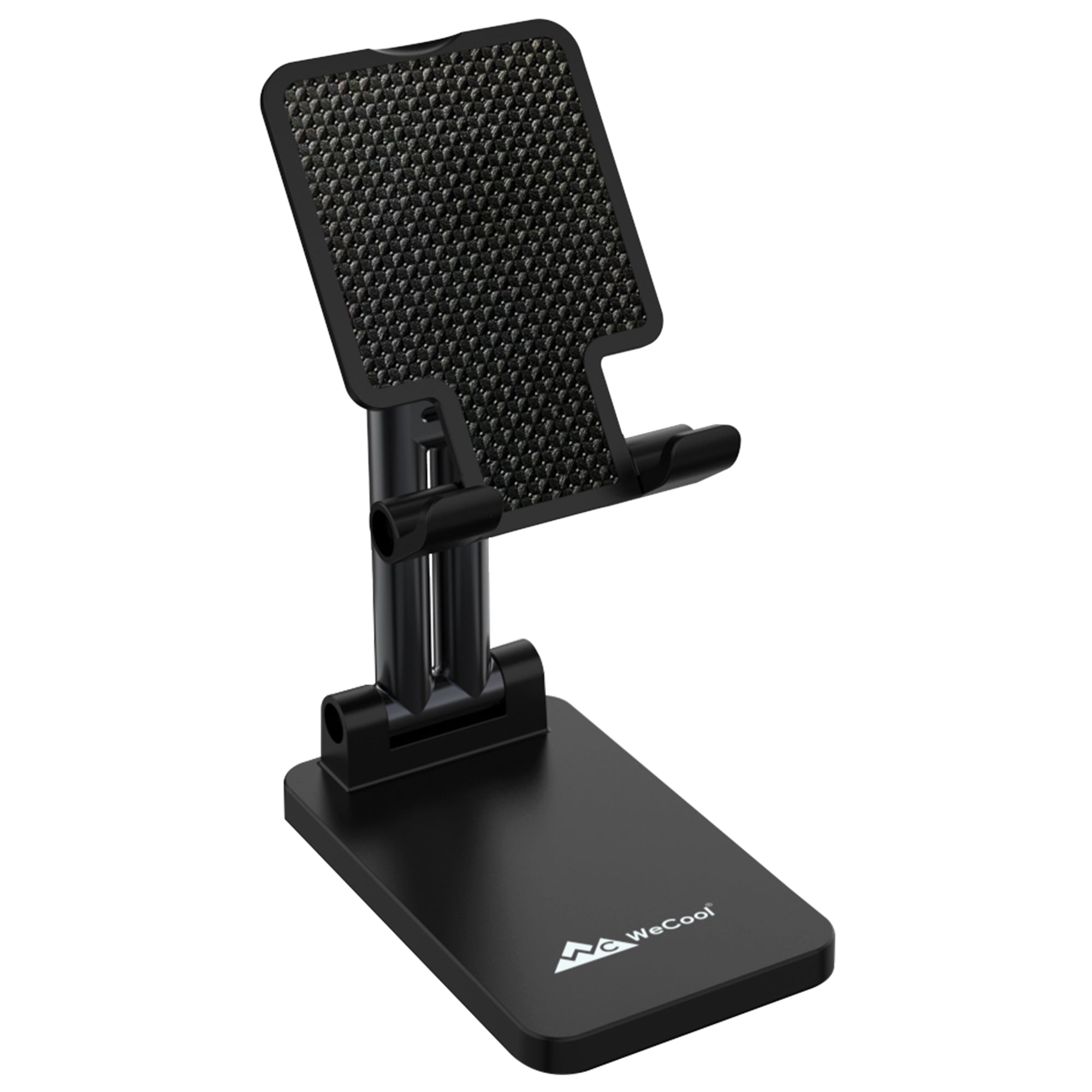 WeCool T2 Foldable and Portable Tabletop Mobile Stand with Stable Base,Height and View Angle Adjustable Phone Stand,Ideal Mobile Holder for