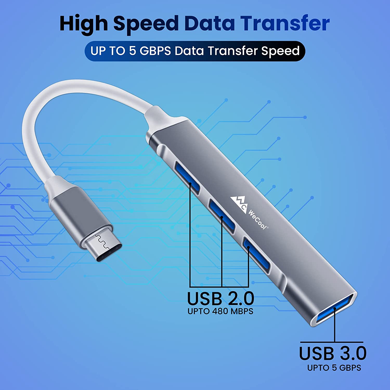 Hub USB RS PRO, USB 3.0 4 ports, USB A